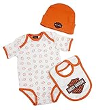 Harley-Davidson Baby Boys' Creeper Gift Box Set, Bar & Shield Logos 3050486