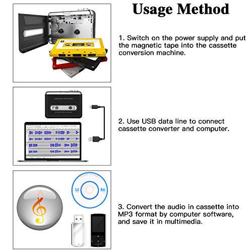3 Cassette+Portable+Converter+Compatible+Earphones