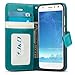 J&D Case Compatible for Moto Z2 Play Case, [Wallet Stand] [Slim Fit] Heavy Duty Shockproof Flip Cover Wallet Case for Motorola Moto Z2 Play Wallet Case - [Not for Moto Z Play/Moto Z3 Play] - Aqua
