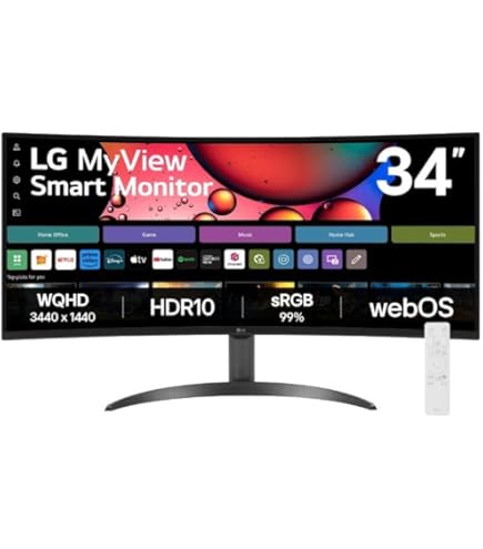 LG 34WP60C-B 34-Inch 21:9 Curved UltraWide QHD (3440x1440) VA
