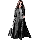 Koza Leathers Women's Lambskin Leather Trench Jacket Over Coat WT021