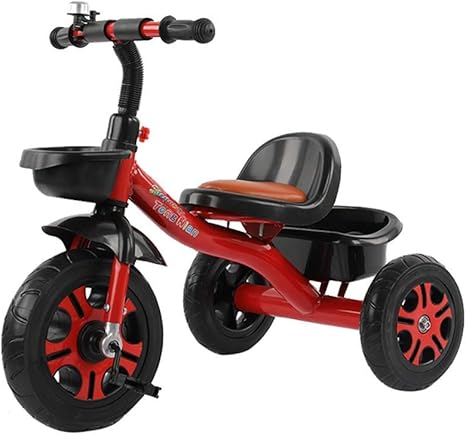 Amazon Co Jp 三輪車 幼児歩行器2 6歳1歳幼児に適した三輪車 収納バスケット付き2色取り付けイージーベルト 色 赤 ホーム キッチン