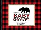 Lumberjack Baby Shower Guest Book: Advice for Parents and Gift Log, Buffalo Plaid by M2MParty Designs