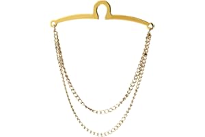 Men's Vintage Tie Clip Shirt Chain Buckle Metal Chain Jewelry Business Banquet Wedding Formal Necktie Accessories Professiona