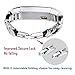 bayite Leather Bands Compatible with Fitbit Alta and Alta HR, Metal Clasp Leather Cord Wristband with Rhinestone Bling, (Silver with Rhinestone, 5.5