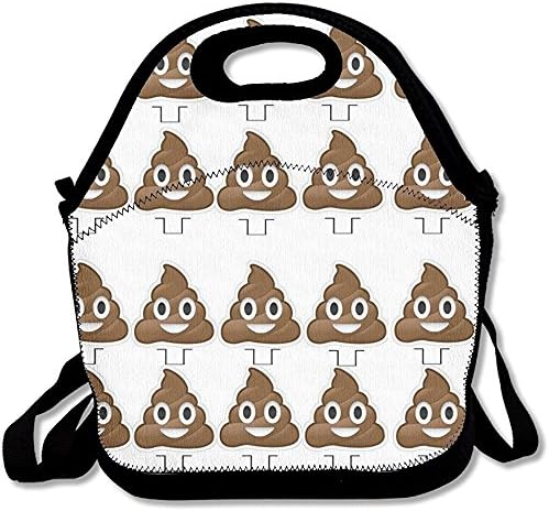 Starindian Funny Poop Emoji Cupcake Smiling Lunch Tote Bag