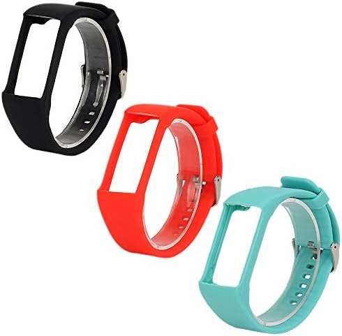 TenYun For Polar A360 bands/Polar A370 bands, Replacement One-piece Soft Silicone Band/Sport Strap/WristBand/Accessory with Safety metal clasp for Polar A360/A370 (3pcs)