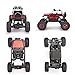 RC Cars Off-Road Vehicles Rock Crawler Monster Trucks 4WD RC Trucks 1:18 2.4GHz RC Hobby Cars Racing Cars with LED Light for Kids- Red