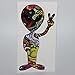 Psychadelic Alien Decal bumper sticker 5