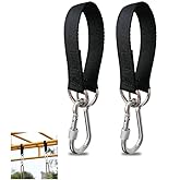 SquEqu 2 Pack Tree Swing Straps Hanging Kit 50cm 400lbs Heavy Duty Belt with Safer Lock Snap Hook Clip Carabiner Connector for Hammock Punching Bag Swings Chair Seat Gym Bar Handle Cable Outdoor