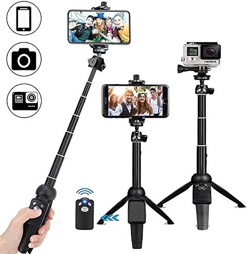 Selfie Stick Tripod, OYRGCIK Extendable Selfie Stick Tripod with Bluetooth Wireless Remote for iPhone X/XS/XS Max/XR/8/8 Plus/7/7 Plus/6S Plus, Samsung Galaxy S9/S9 Plus/S8/S8 Plus/S7/Note 8, Cameras