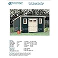 10x16 Foot Deluxe Shed Plans With Modern Roof - DIY Storage Shed Blueprints With Material List