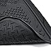 BDK Heavy Duty VAN SUV Rubber Floor Mats - 4 Pieces 3 Rows Full Set - All Weather Trimmable Mat (Black) - MT-713-711-BK