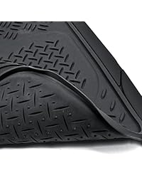 Alfombrillas de goma BDK para furgoneta SUV   4 piezas 3 filas juego completo   alfombrilla para todo tipo de clima