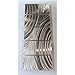 Statements2000 Abstract Large 3D Metal Wall Art Panels Indoor/Outdoor Hanging Sculpture by Jon Allen, Silver, 64