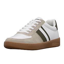 Ben Sherman Men's Hyde Sneaker, White/Olive/Gum, 10