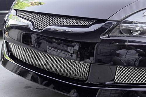 GrillCraft HON1135S MX Series Silver Upper 1pc Mesh Grill Grille Insert for Honda Accord