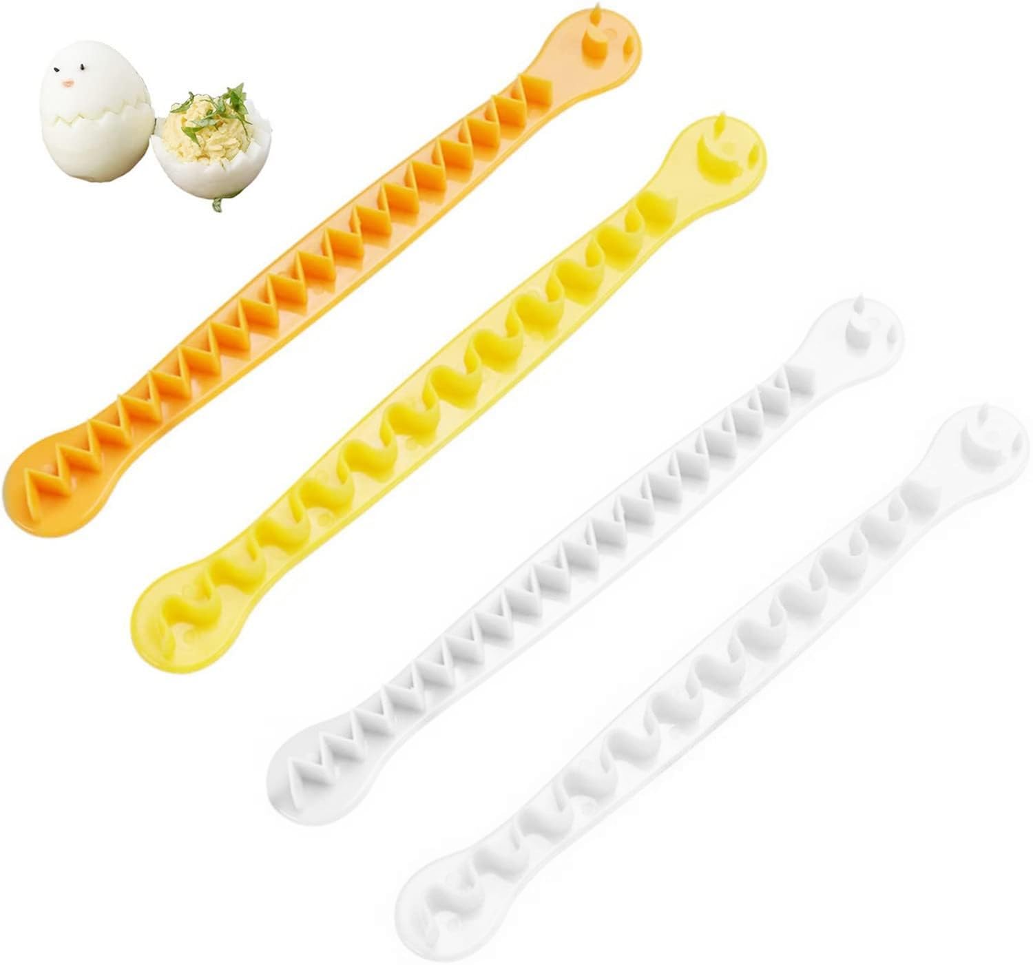 LATRAT Pack of 4 Egg Cutting Tools, Boiled Egg Cutting Tools, Egg Cutters, Used for Cutting Hard Boiled Eggs