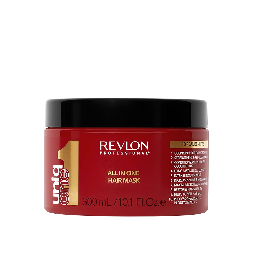 REVLON PROFESSIONAL UNIQONE ALL IN ONE HAIR MASK, Strengthening Hair Mask, Restorative Hair Mask, Intensive Hair Conditioner Mask – 300 ml