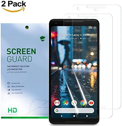 [2-Pack] Google Pixel 2 XL Screen Protector, Amgy [Full Coverage] [Easy to install] HD Anti-Bubble film Screen Protector for Pixel 2 XL 2017