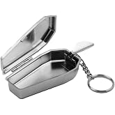 Portable Ashtray Mini Ash Tray with Lids Smell Proof | Metal Coffin Shape Pocket Ashtray, Key Chain Small Car Ashtrays for Outdoor, Travelling, Camping