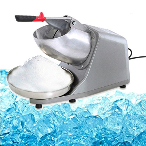Ice Crusher Shaver Machine -300w 132lbs/h Snow Cone Maker Shaved Ice For Cold Drink