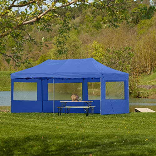 Yeer Falt Pavillon Klapp Zelt 6x3m Festzelt Gartenzelt Partyzelt wasserdicht (Color : Blau) – Bild 4