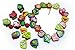 Elloapic 63 Piece Colorful Wood Animal Pair On The Rope Lacing Beads Early Teaching Toy