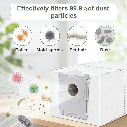 14 Sacchetti per Ecovacs DEEBOT X9 Pro/X8 Omni, T50/T50 Max/T50 Pro Omni, T80 Omni, T30C Pro Omni Aspirapolvere,Accessori per Sacchetti per Carbone Attivo