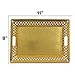 Set of 2 Elegant Heavyweight Gold Serving Tray | Stunning Rectangular Serving Platter with Intricate Lace Design | Thick, Durable Disposable Tableware for Parties, Weddings, Christmas, Hanukkah