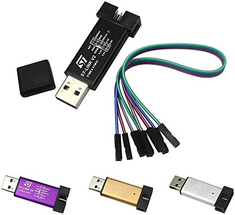 HESAI Smart Electronics ST LINK Stlink ST-Link V2 Mini STM8 STM32 Emulator Simulator Download Programmer Programming With Cover