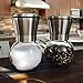 Premium Stainless Steel Salt and Pepper Ceramic Grinder Spice Mill Set of 2 - High Quality 6 Ounce Glass Body