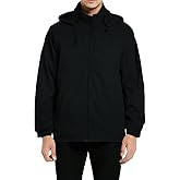 Mens Lightweight Windbreaker Waterproof Rain Jacket with Removable Hood