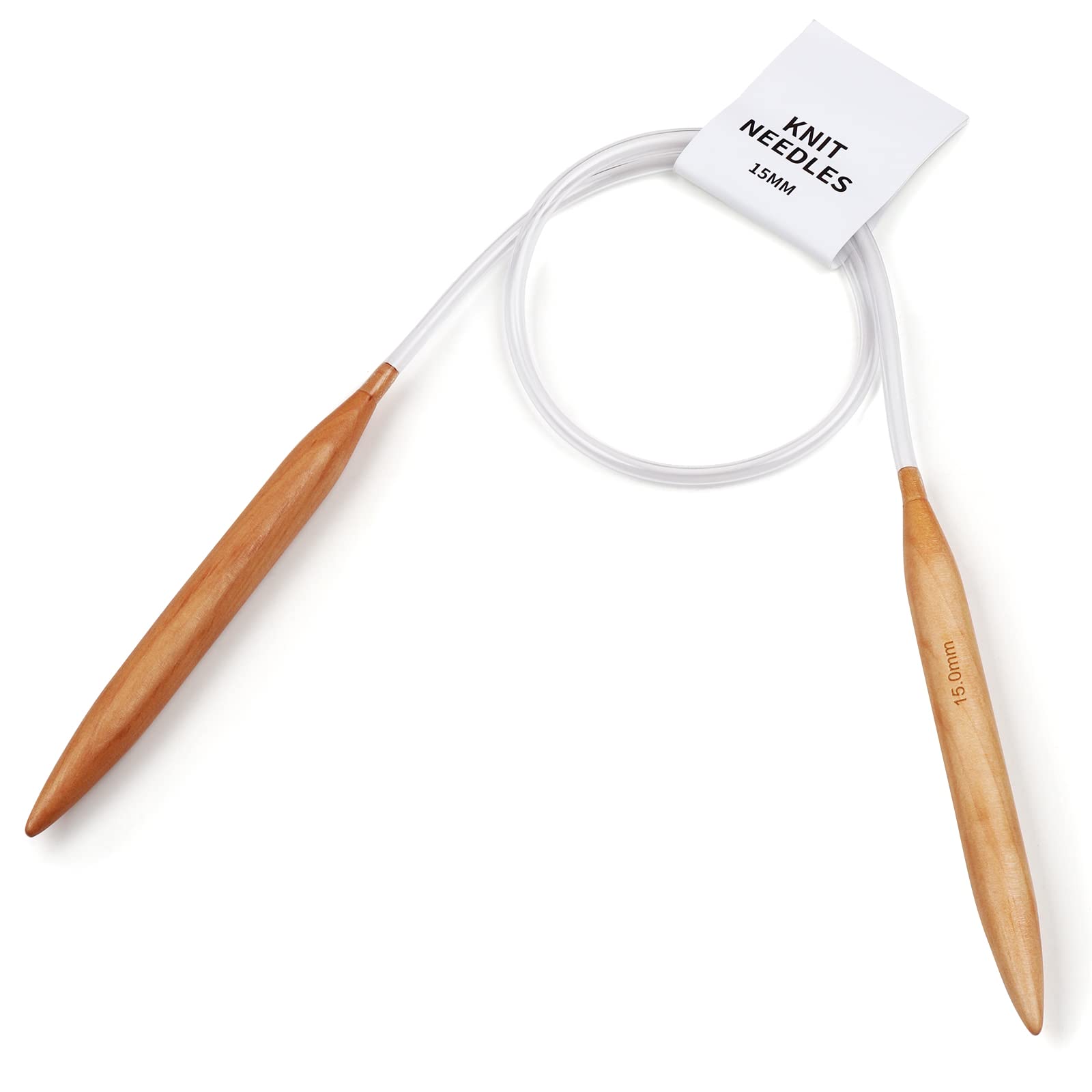 Coopay 80cm Circular Knitting Needles 15mm, Chunky Circular Needles for Chunky Blanket, Jumbo Jumper Knitting, Lightweight Warm Birch Needles for Arthritis Hands, 32 inch Long Needles Large Size