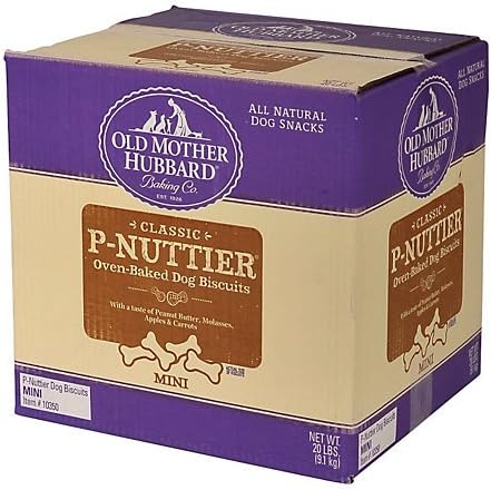 Old Mother Hubbard Classic P-Nuttier Biscuits Baked Dog Treats, Large, 20 Pound Box