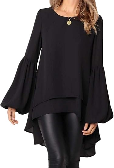 chiffon long tops