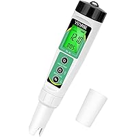YINMIK EC TDS Meter 4 in 1 Conductivity TDS Salinity Temperature Meter for Hydroponics, Waterproof PPM Water Tester with Back