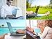 AboveTEK Portable Laptop Lap Desk w/Retractable Left/Right Mouse Pad Tray, Non-Slip Heat Shield Tablet Notebook Computer Stand Table w/Sturdy Stable Cooler Work Surface for Bed Sofa Couch or Travelthumb 1