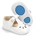 Baby Girls Christening Baptism Mary Jane Soft Sole Classic Hollow Princess Dress Flat Shoes White Size M