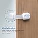 Adoric Baby Safety Locks, Child Proof Cabinets, Drawers, Appliances, Toilet Seat, Fridge and Oven , Tools or Drilling, Uses Adhesive with Adjustable Strap and Latch System 6 Pack (White)