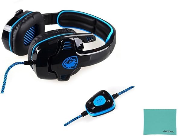 Amazon Sades Sa901 7 1chサラウンドシステム Usbゲーミングヘッドセット ヘッドフォン マイク リモート 付き ブルー Sades ゲーミングヘッドセット 通販