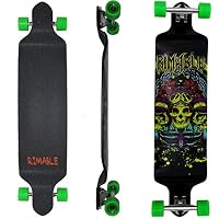 Rimable 41 Inch Drop Deck Longboard Complete – Ready To Ride, Perfect For Cruising & Carving