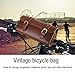 Handcrafted Leather Bike Bag, Waterproof Retro Bicycle Front Bag, Quick Release Cycling Rear Storage Pouch Bike Saddle Bag Storing Cellphone, Purse, Keys, Make Your Bike Specialthumb 2