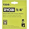 RYOBI 3/8-inch X 1/4-inch Heavy Duty Crown Staples (1,250-Piece)