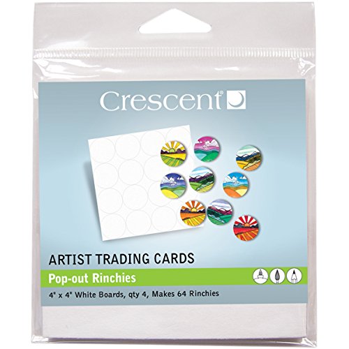 Crescent Cardboard Artist Pop-Out Rinchies Trading Cards (4 Pack), 4