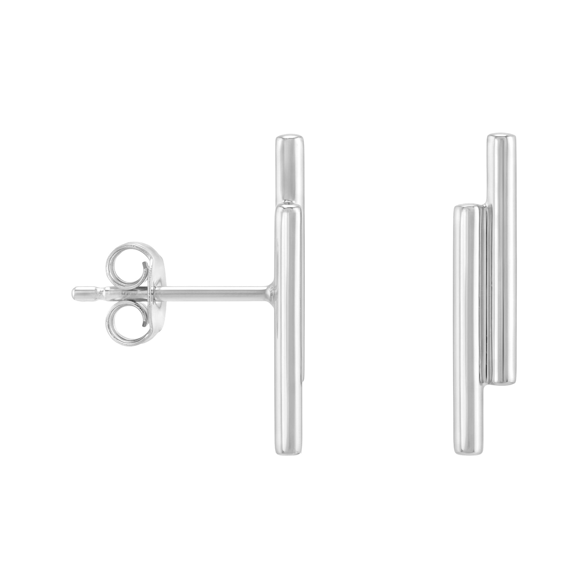 SOFIA MILANI - Women's Earrings 925 Silver - Bar Stud Earring - E1323