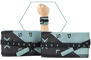 PICSIL Adjustable Wrist Support, Premium Fabric Weightlifting and Yoga Sweat Bands for Gym, for Women and Men, 1 Pair