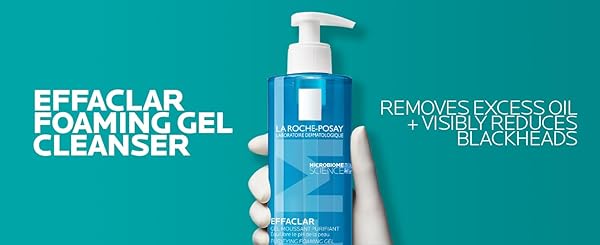 LA ROCHE-POSAY EFFACLAR PURIFYING FOAMING GEL CLEANSER FOR OILY SKIN, WITH ZINC PIDOLATE TO REMOVE EXCESS OIL & SHINE, ALCOHOL FREE & OIL FREE, SENSITIVE SKIN TESTED