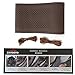 ZATOOTO Stitch DIY Steering Wheel Cover - Universal Auto 14.5-15 inch Brown Microfiber Leather Car Sew On Wrap Soft Anti-Slip for Women Men