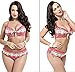 Leories Women's Push up Beachwear Retro Print Patterns Bikini Bathing Suit